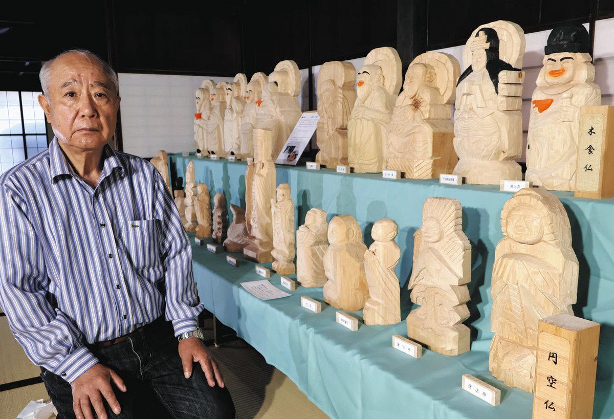 円空仏や木喰仏、41作品 恵那、趣味で手彫りの安藤さん個展：中日新聞Web