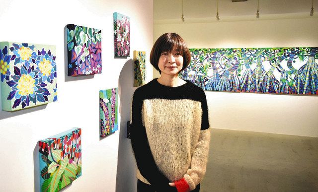 色躍る南国植物に繊細ガラス細工 名古屋のギャラリーで2つの個展：中
