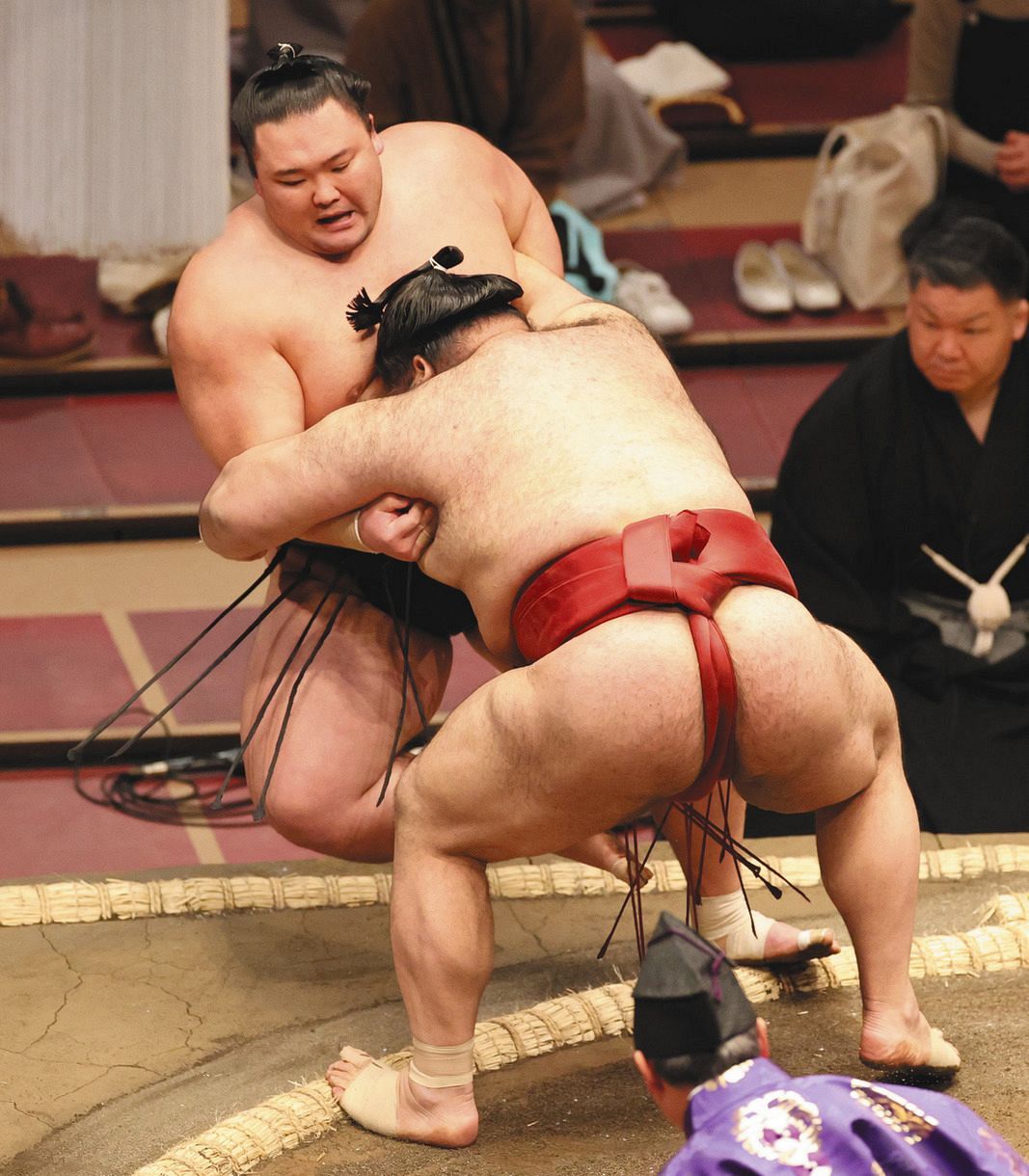 尻から落ちた負け方…朝乃山の相撲が気に入らない、この状態では大関の