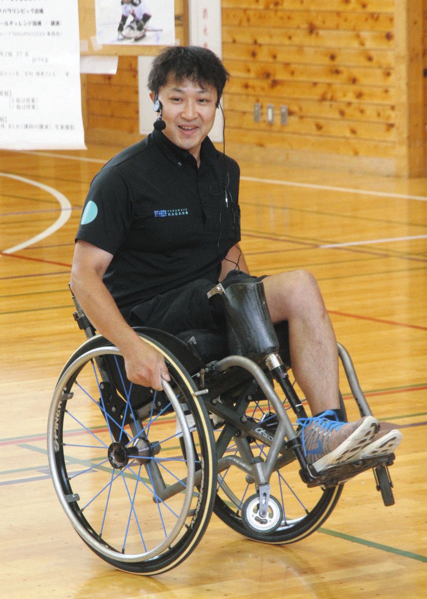 生きるチャンスを拾った 長野・木曽町中でパラ五輪代表の新津さん授業