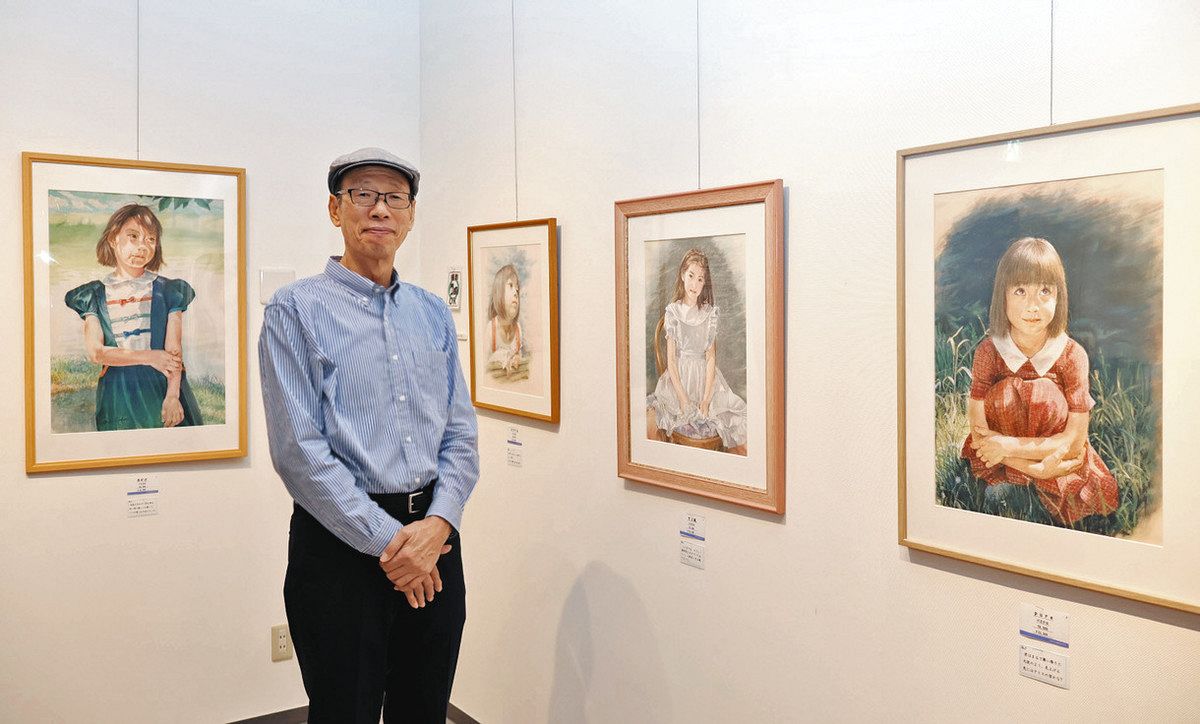 優しさあふれる少女の絵 日進の画家・大石さんが名古屋で個展：中日新聞Web