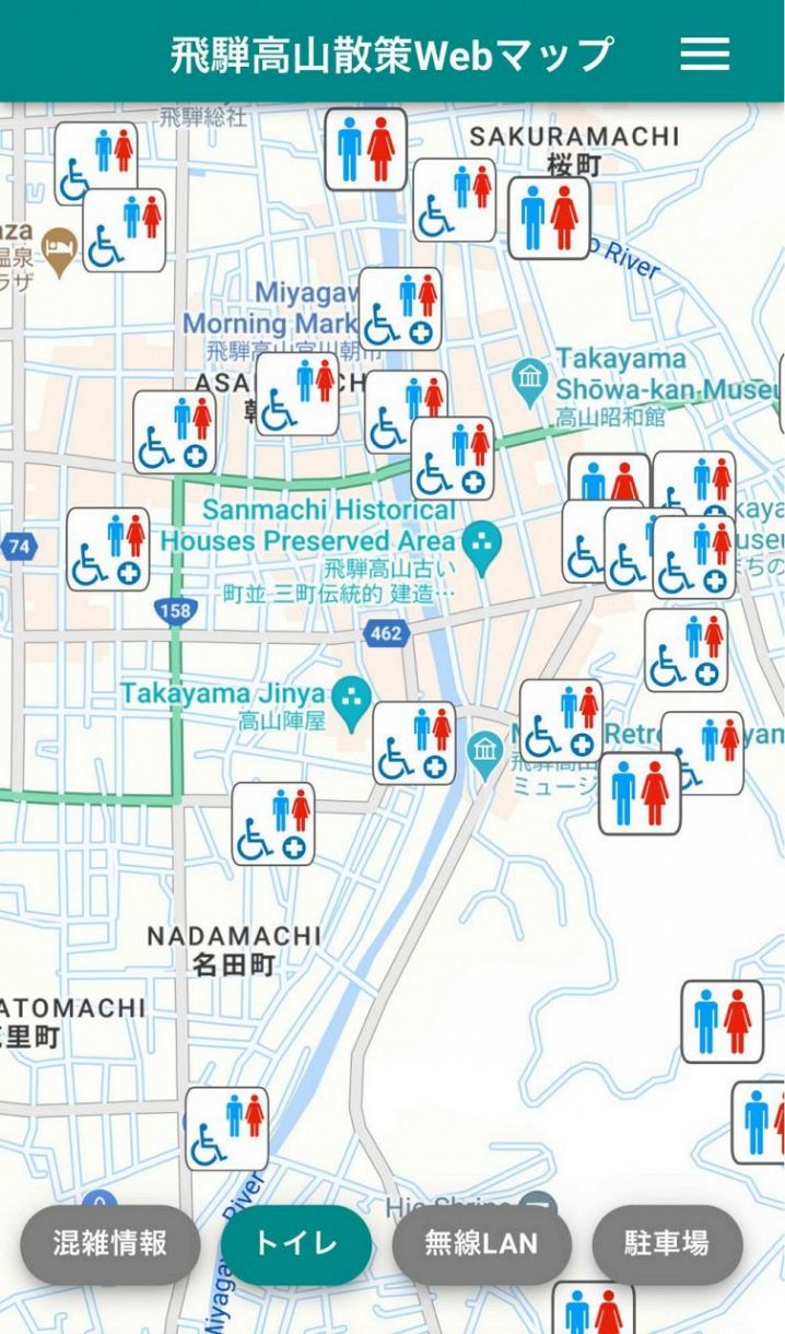 takayama walking tour map