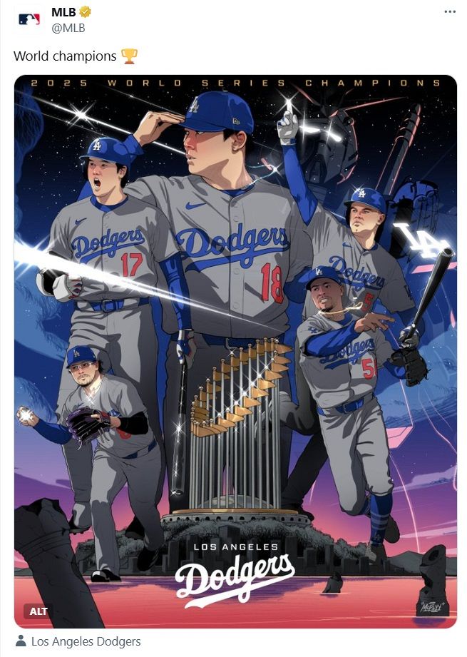 Mlb ドジャース 大谷翔平背番号イラスト 新年から大谷翔平が立つ 特等