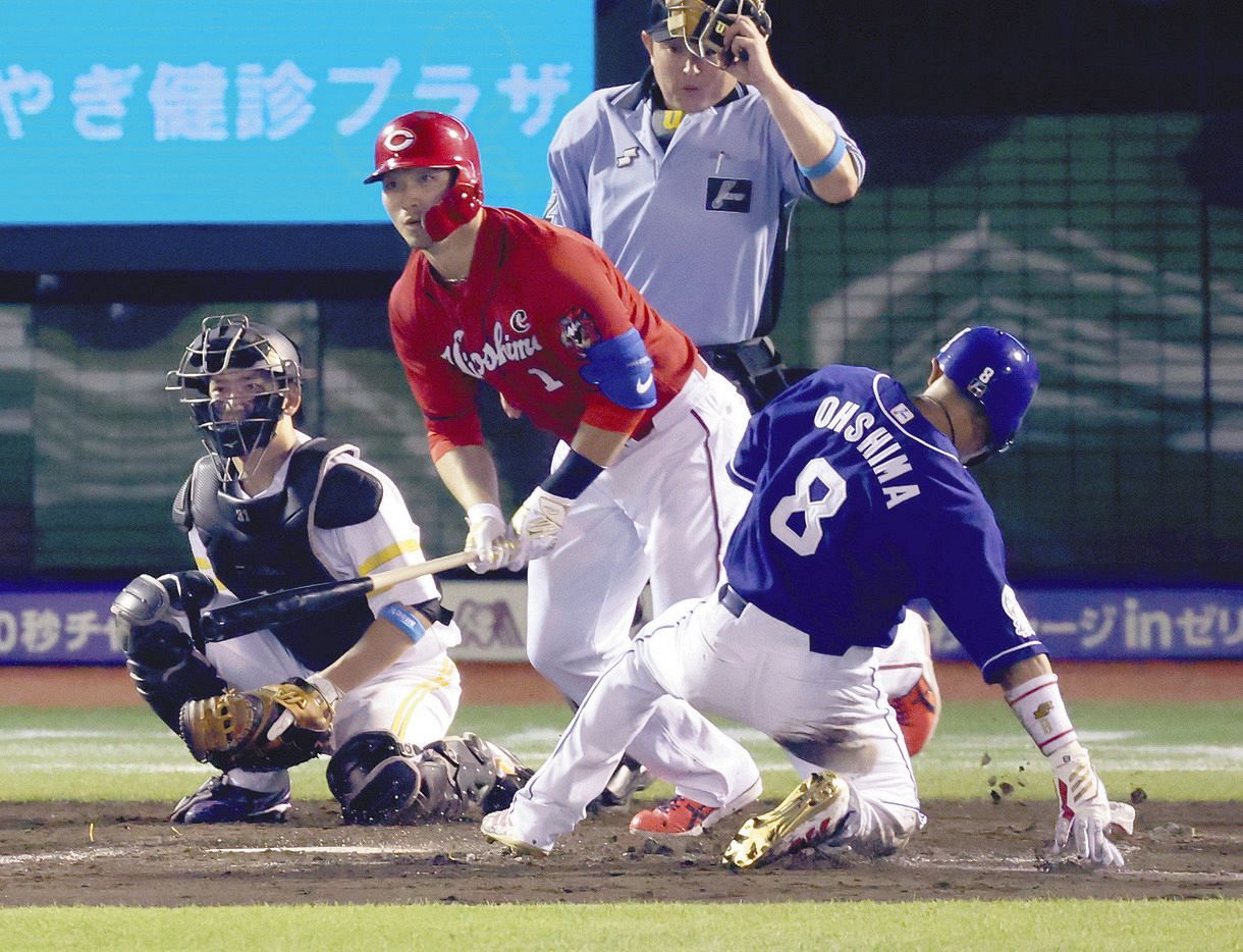 中日】”新庄超え”のド派手な本盗狙った大島洋平…「死ぬかと思いました