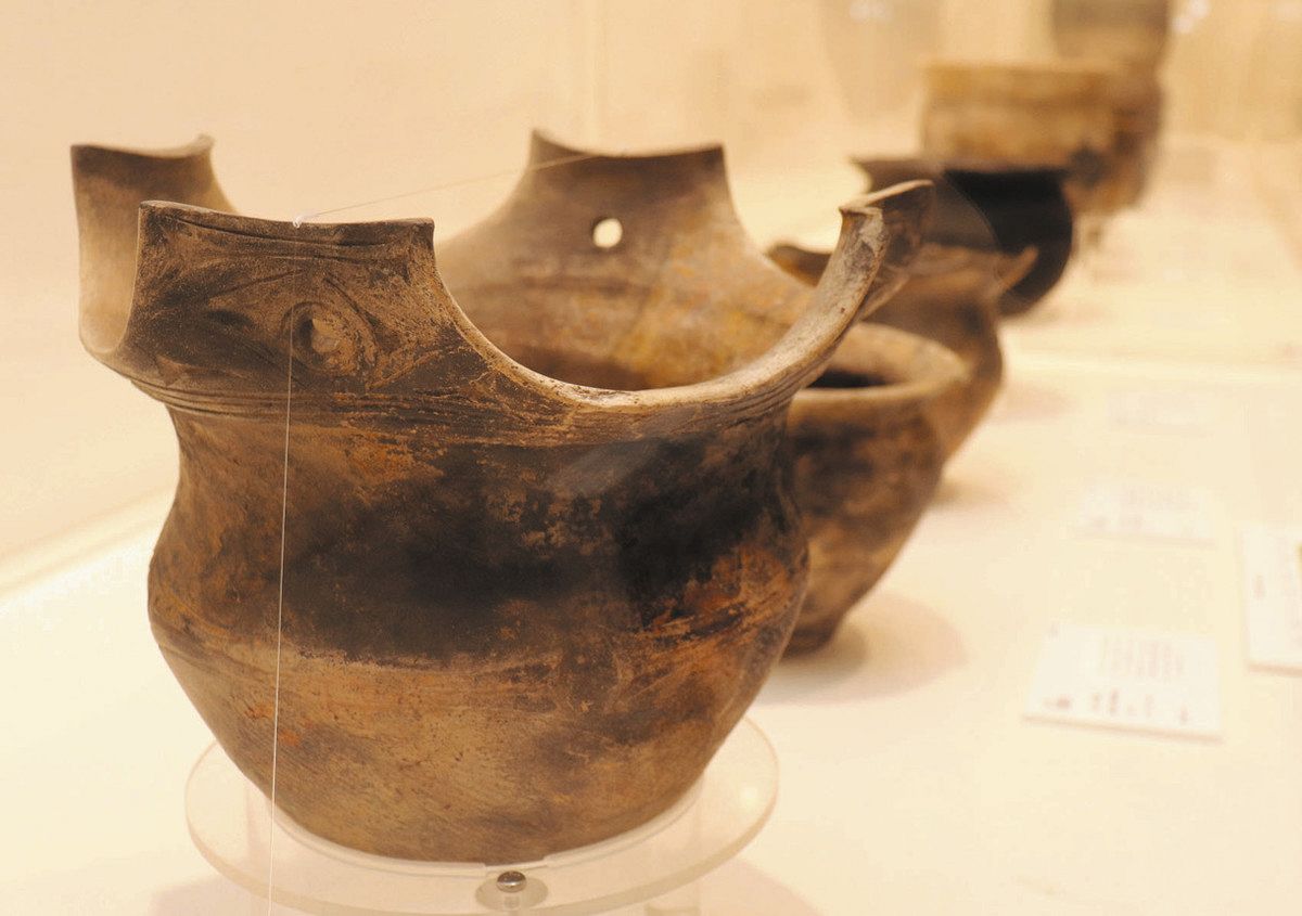 朝日遺跡 縄文式土器化石 3点 朝日遺跡 縄文式土器化石 3点