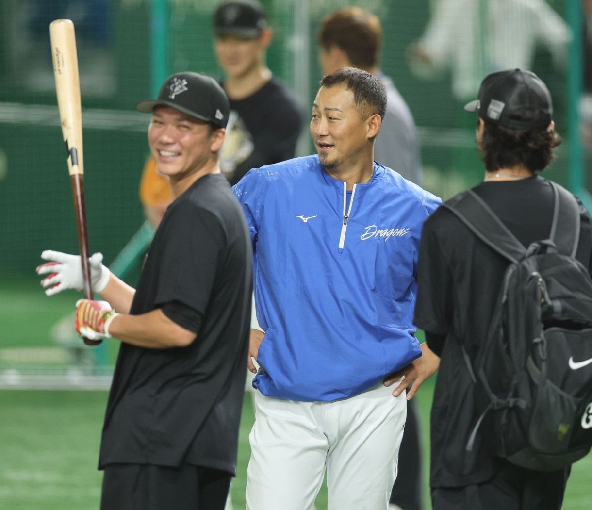 中日・中田翔、かつて在籍・巨人のチームメートらにあいさつ 今季限り
