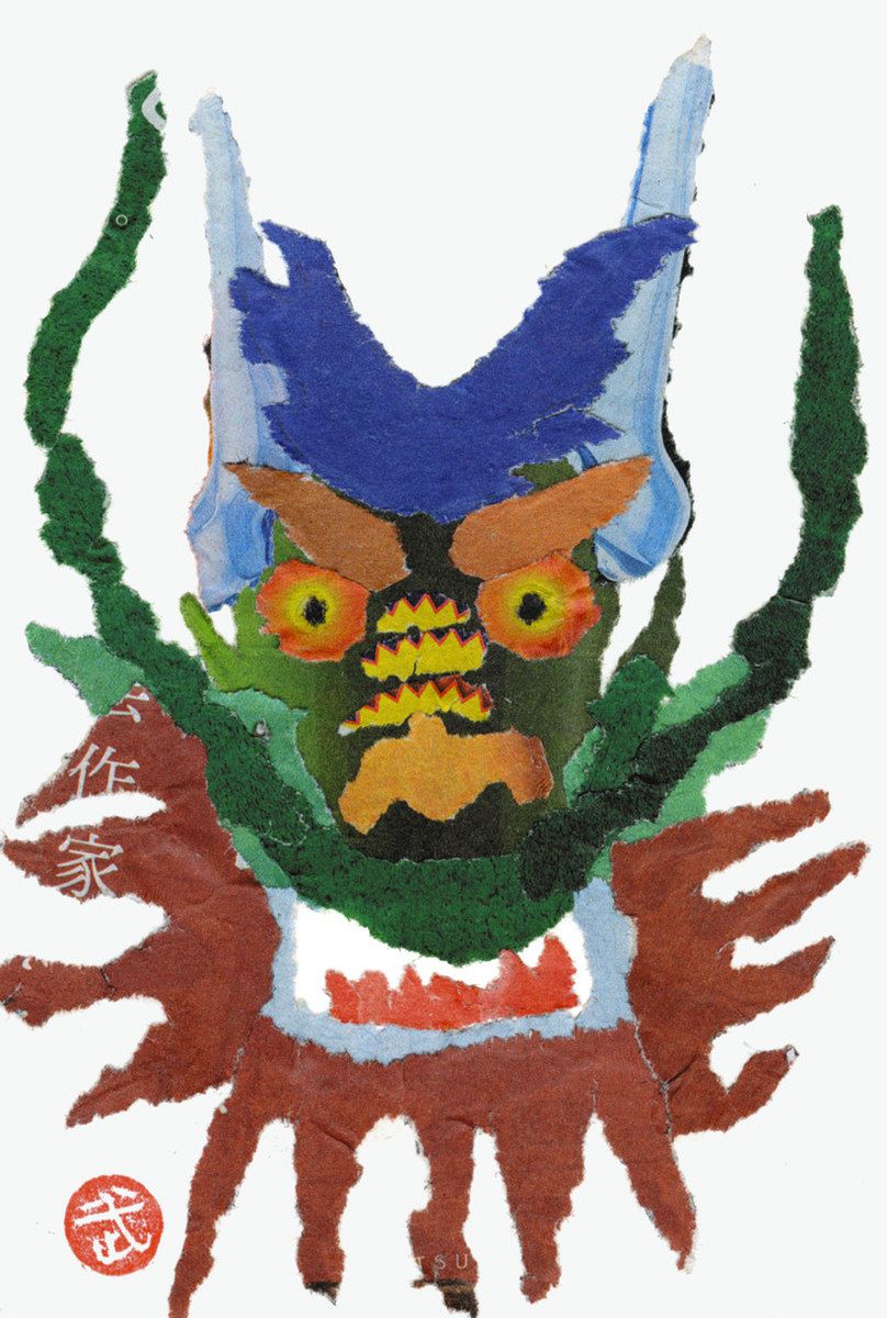 新聞ちぎり絵＞ 「辰」作品：中日新聞しずおかWeb