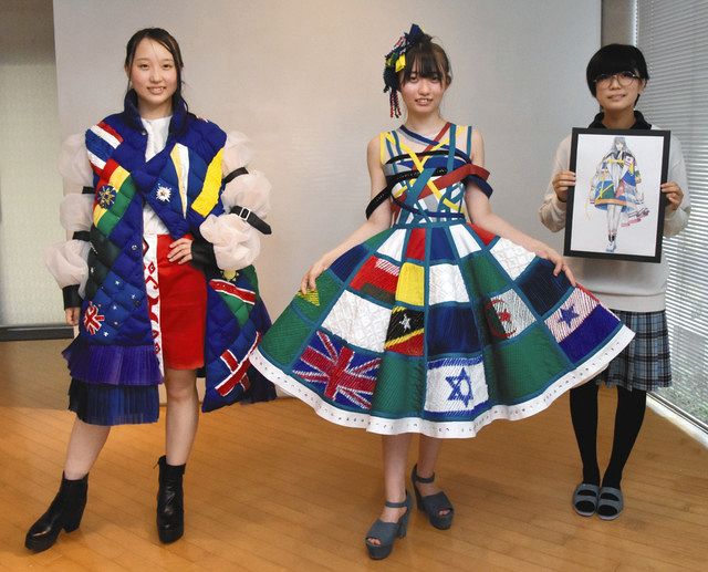 国旗で服飾 色鮮やかに ｎｄｋコンテスト 作品制作部門 多治見の専門校生が準ｇｐ 中日新聞web