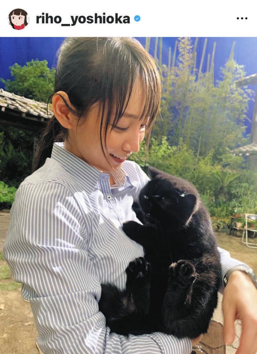 ◇吉岡里帆、ニンジャネコを抱いたショット ドラマ『忍びの家 House of