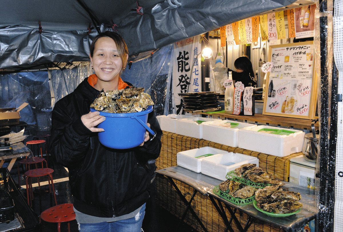 金沢では能登カキ祭り 復興支援 29日まで屋台で提供：北陸中日新聞Web