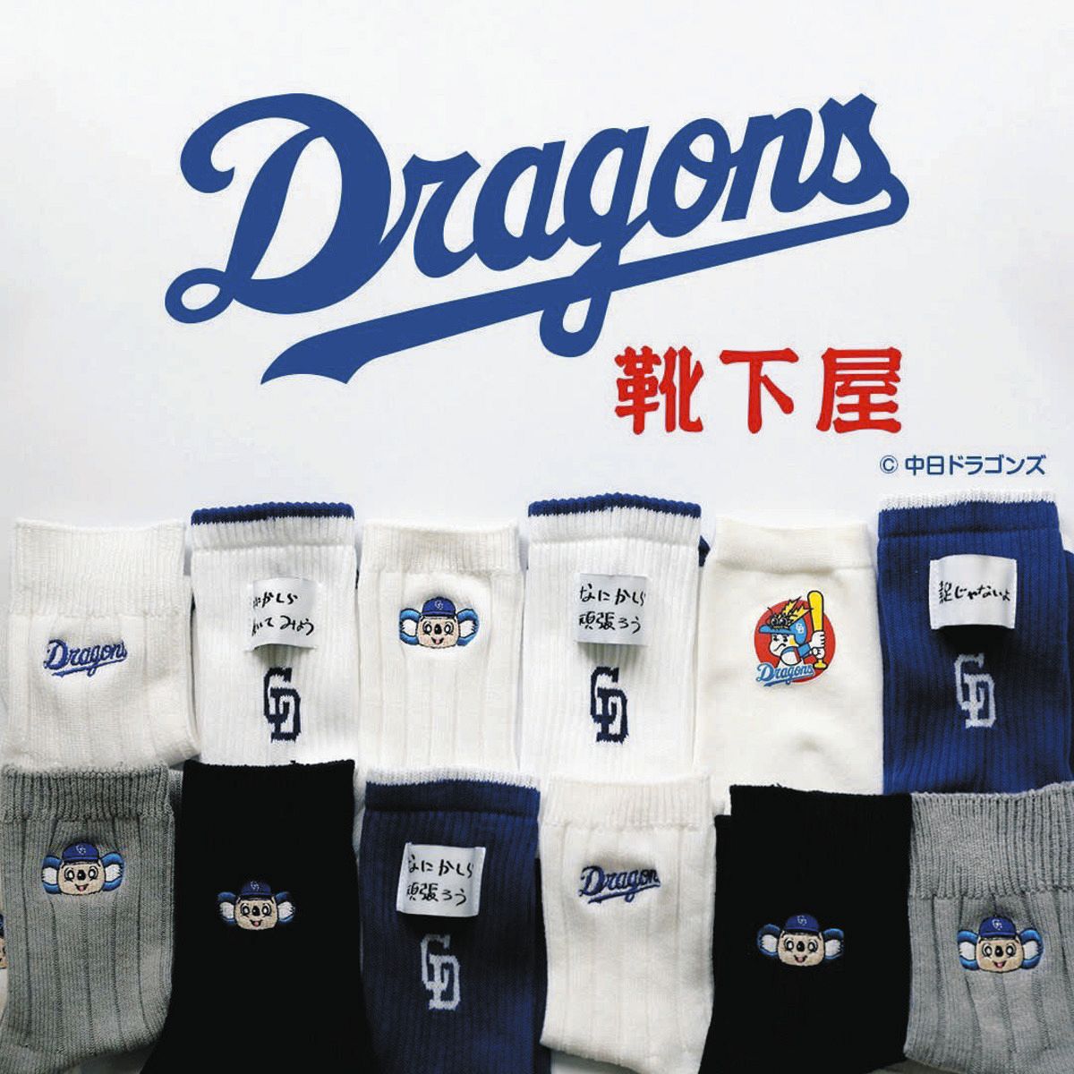 中日ドラゴンズ DRAGONS Dragons 靴下 23から25センチ Dragons