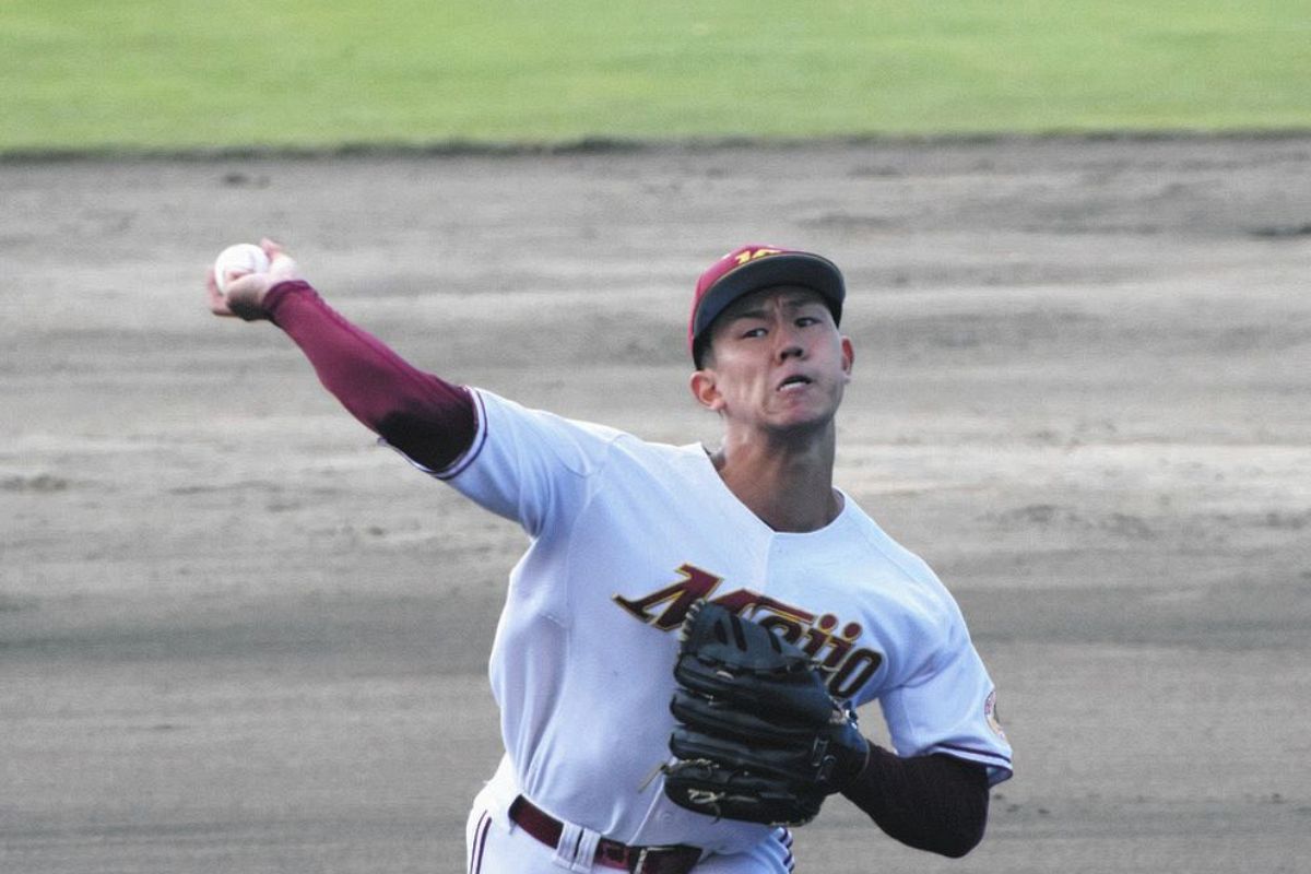 ソフトバンク2位指名・名城大の岩井俊介が制球乱す 3連盟王座決定戦：中日新聞Web