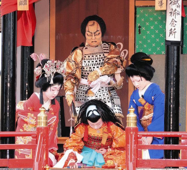 久保田勝巳、【子供歌舞伎（新口村）】、希少な額装用画集より 久保田勝巳、【子供歌舞伎（新口村）】、希少な額装用画集より