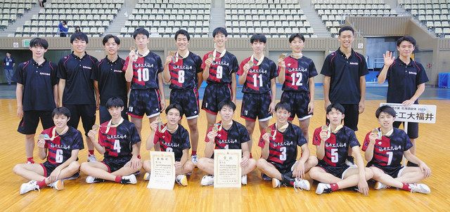 工大福井 県勢初３位 総体のバレーボール男子 ：日刊県民福井Web