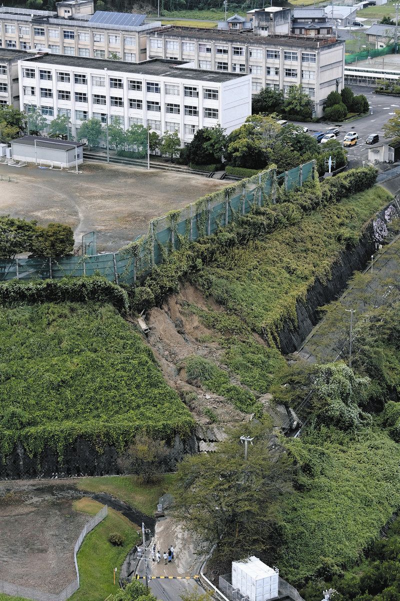 のり面、三重県立校48校で危険箇所 桑名北高校敷地内の崩落受け県教委