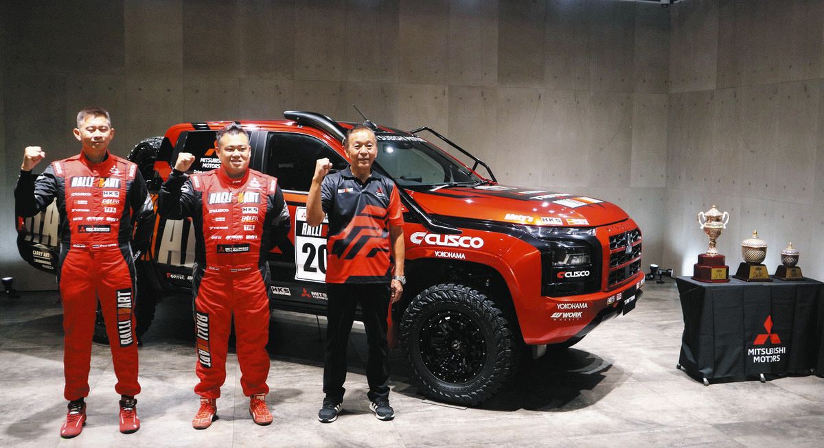 AXCR】3年ぶり制覇の『チーム三菱ラリーアート』が優勝報告会 増岡浩総