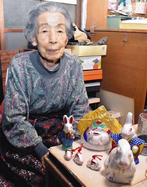 伝統受け継ぎ70年 ウサギの起土人形、中島さん制作：中日新聞Web