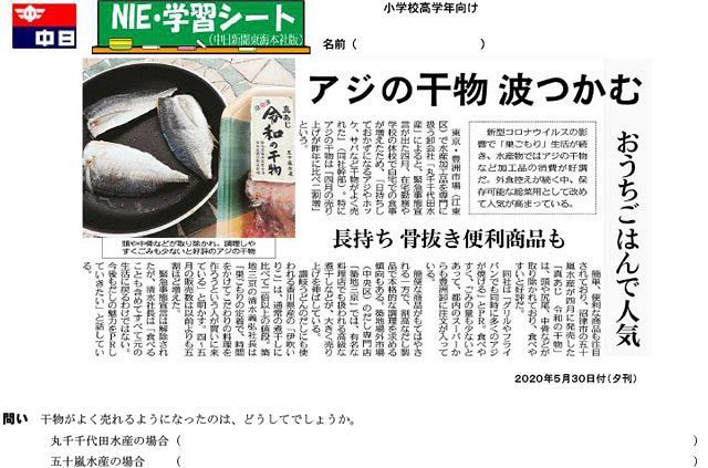 アジの干物 波つかむ 中日新聞しずおかweb