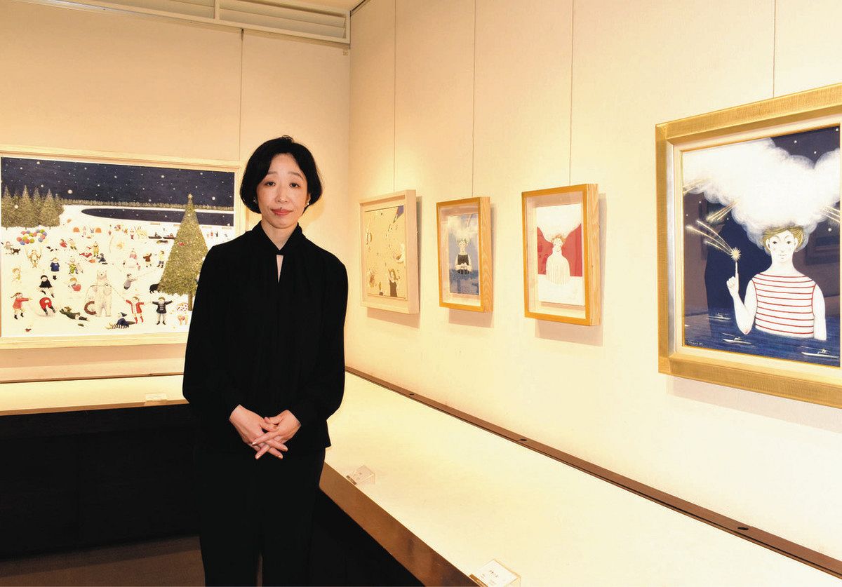 ⭐１号 56万円 希少！物故洋画家 後藤よ志子 女流画家協会委員 コレクション 心に浮かんだ思いをほのぼのと 名古屋で油彩画家・後藤さん個展：中日