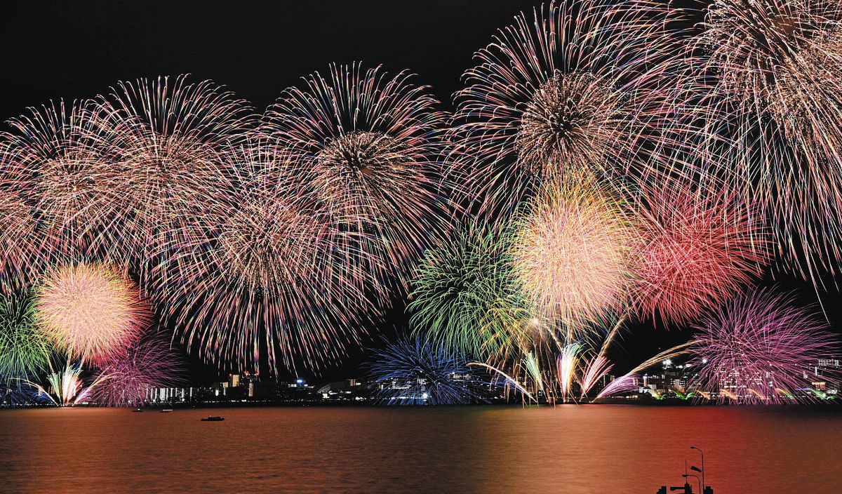 びわ湖花火大会　4枚 びわ湖花火大会 4枚
