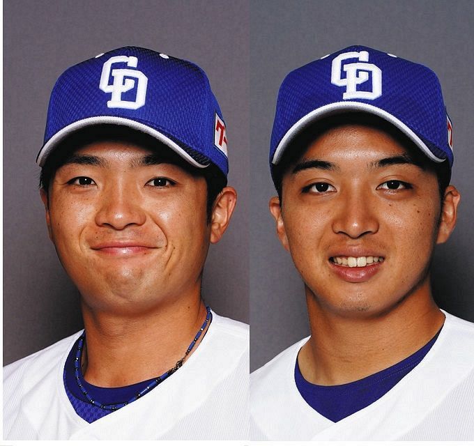 日本ハムへトレードの山本拓実と郡司裕也、ナゴヤ球場で中日ナインに