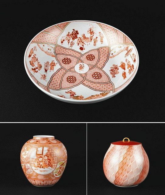 佐野窯福島武山　作　赤網手　花瓶 佐野窯福島武山 作 赤網手 花瓶 佐野窯福島武山 作 赤網手 花瓶 - メルカリ