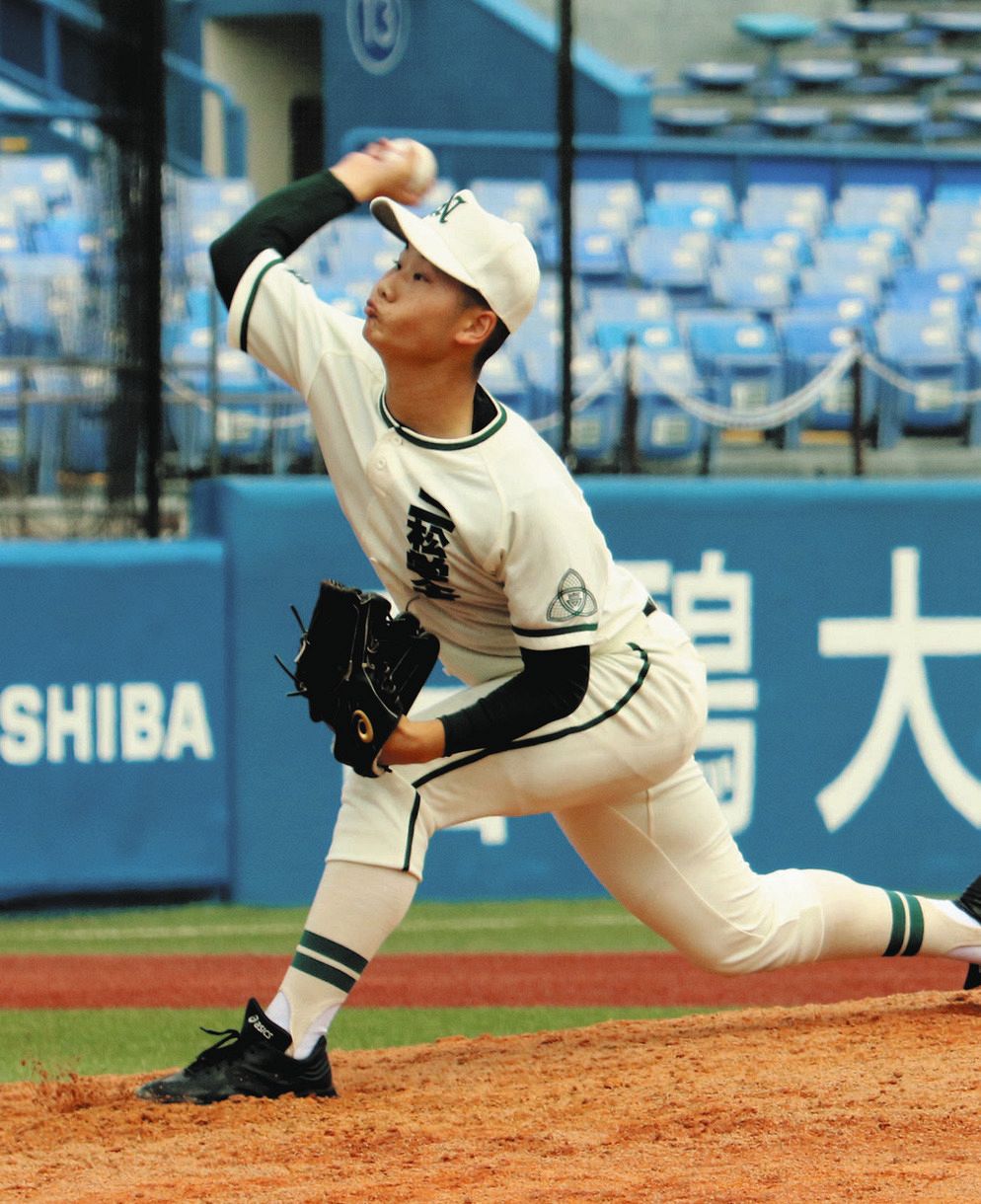 二松学舎大付の右腕重川、コールド勝ちを呼ぶ神宮デビュー救援【高校野球東東京大会】:中日スポーツ・東京中日スポーツ 二松学舎大付の右腕重川、コールド勝ちを呼ぶ神宮デビュー救援【高校野球東東京大会】:中日スポーツ・東京中日スポーツ