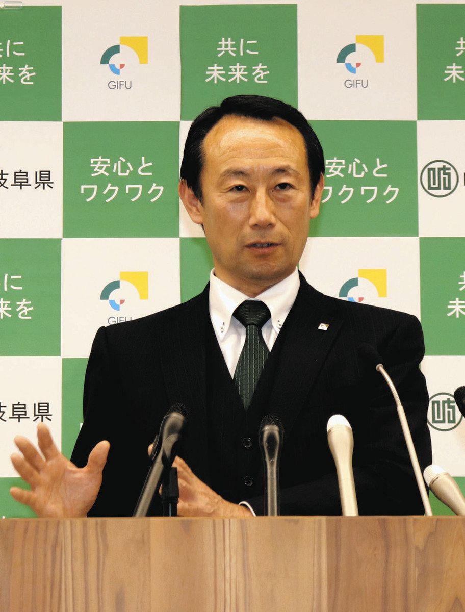 岐阜県の江崎禎英知事が就任会見、防災庁誘致など独自色 「10本の柱