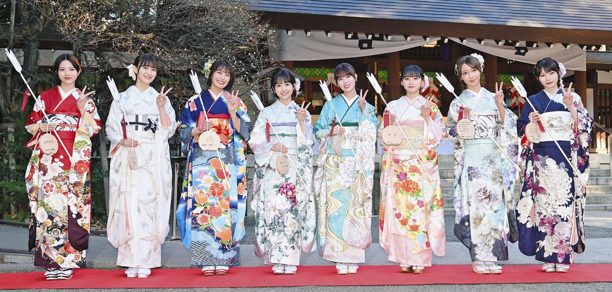 乃木坂46の新成人メンバー8人が振り袖姿披露 岩本蓮加「人とのつながり 