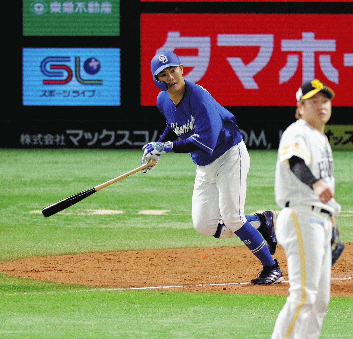 高橋周平が大仕事！勝ち越しに成功 ソフトバンク・津森から左中間に