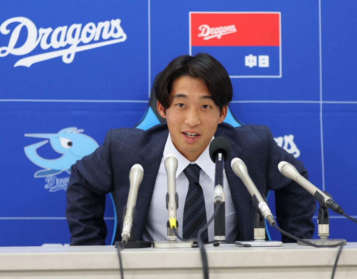 中日・田中幹也、65万円ダウンでサイン 1年目はリハビリ