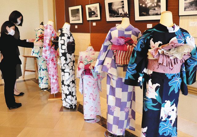 浴衣の帯結び展 ロビー華やかに 加賀 ホテルアローレ 北陸中日新聞web