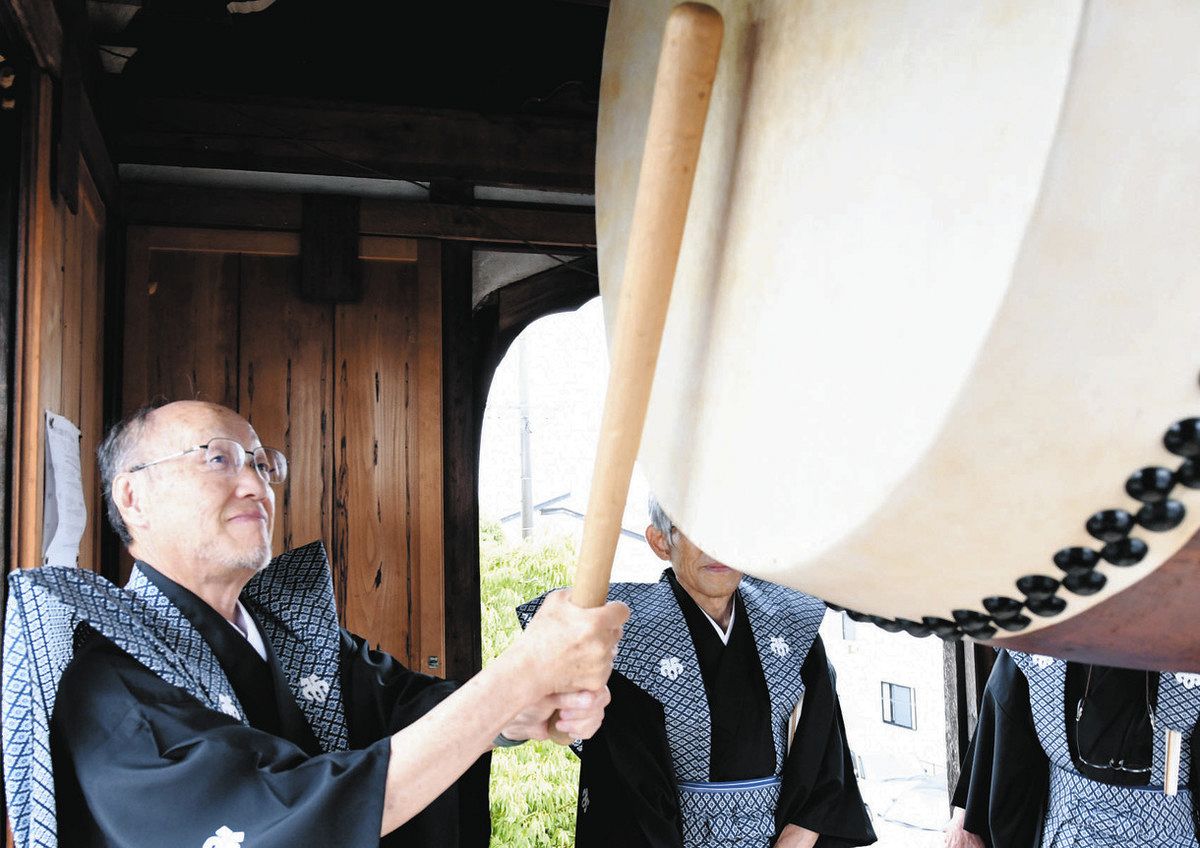 江戸時代の時刻、太鼓でドドン 北方・西順寺で打ち鳴らし：中日新聞Web