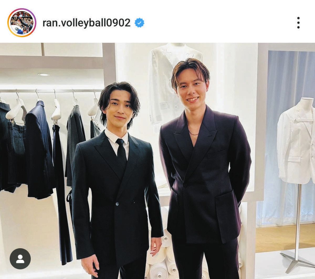 ◇高橋藍、横浜流星とのツーショット「2人ともお美しい」【写真】：中 