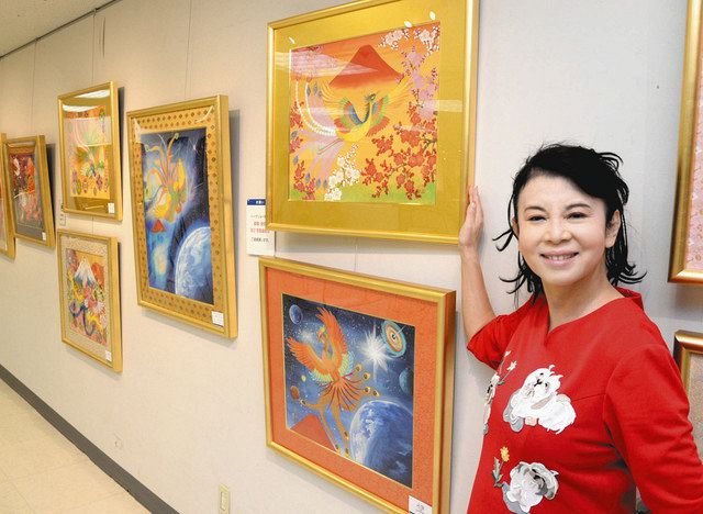 赤富士 鮮やか、力強く エムザ あいはらさん 絵画展：北陸中日新聞Web