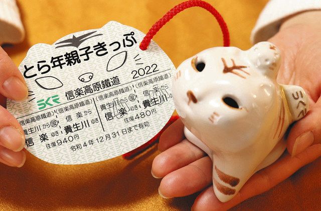 寅の顔形切符と親子の置物、セットで販売 信楽高原鉄道：中日新聞Web