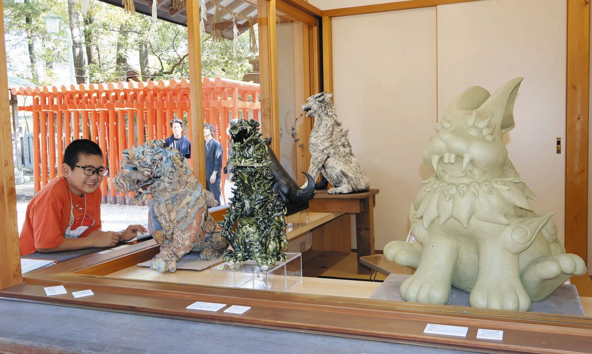 失われた阿形のこま犬、400年の時を経て邂逅 瀬戸市・深川神社で作家6