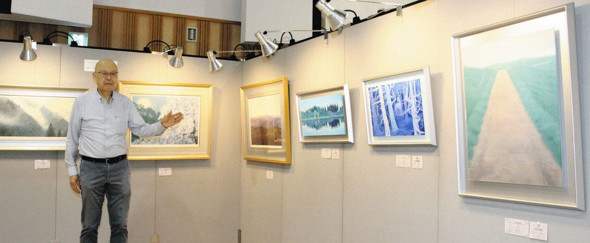 青や緑を印象的に ゆかりの木曽で東山魁夷・版画展：中日新聞Web
