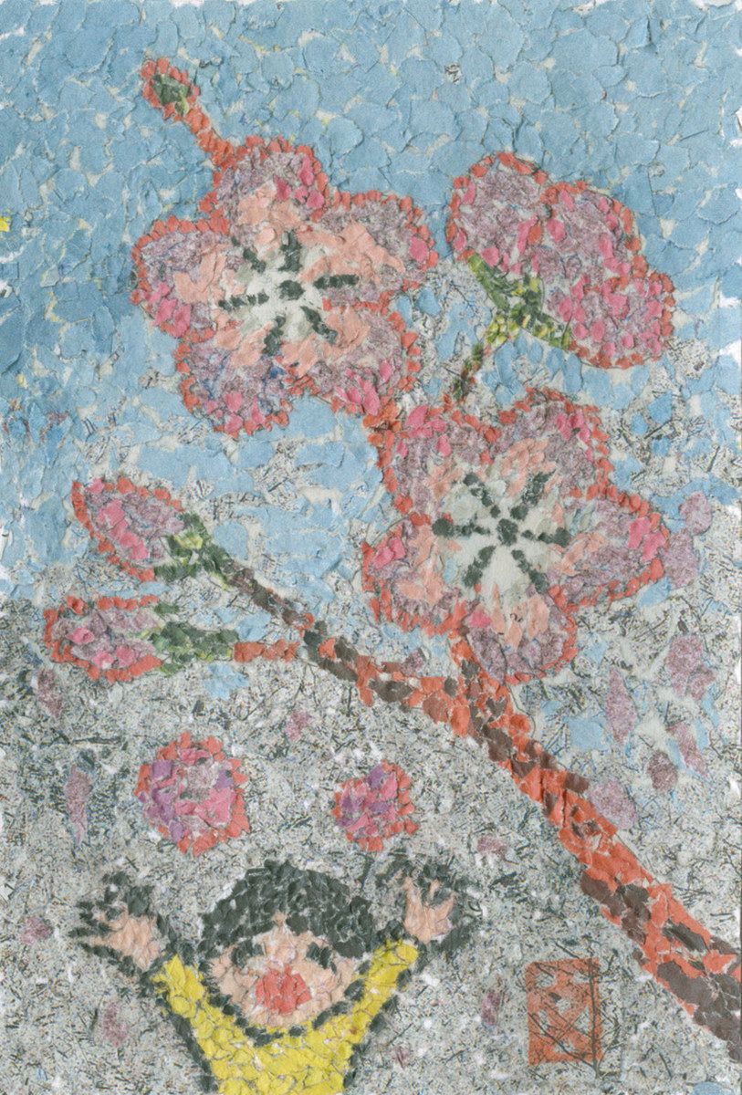 新聞ちぎり絵 ギャラリー＞ 「桜」：中日新聞しずおかWeb