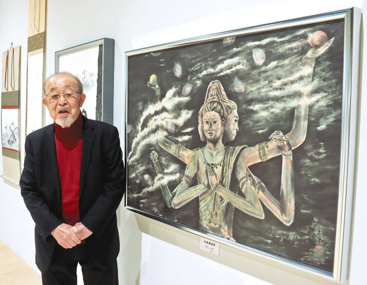 創作の意欲みなぎる米寿展 久居の水墨画家・多門さん：中日新聞Web