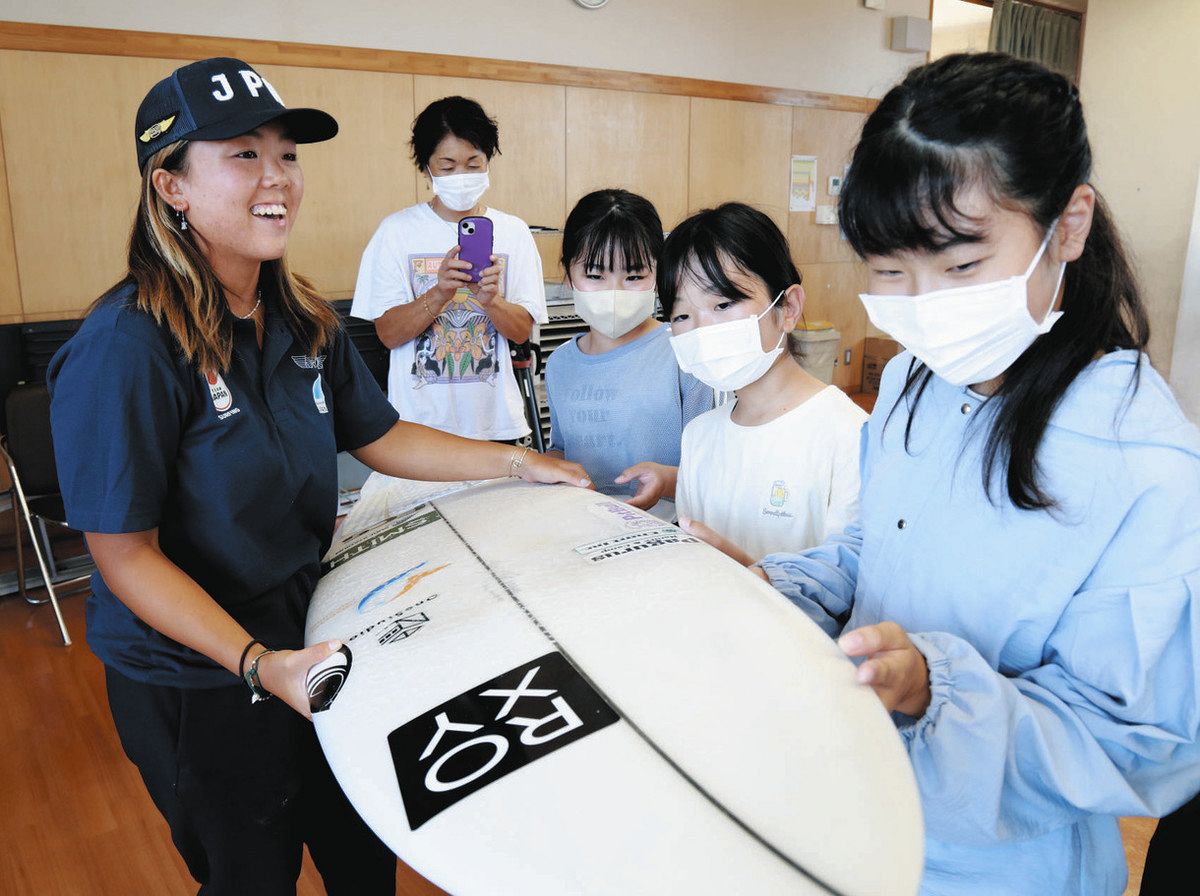 佐藤がい使用モデル ショートボード サーフィンプロの先輩、御前崎の