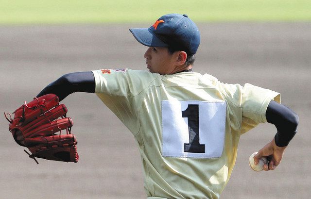 力投する水口東の大橋投手 