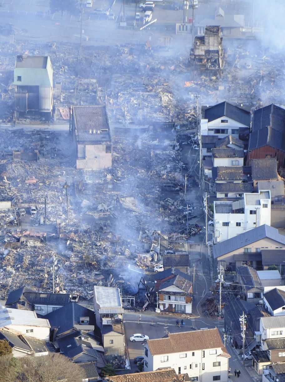 ç„¼å¤±ã—ãŸçŸ³å·çœŒè¼ªå³¶å¸‚ã®æœå¸‚é€šã‚Šå‘¨è¾º