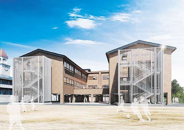 恵那南中学校のイメージ図＝恵那市提供