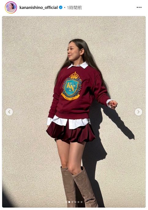 ◇西野カナ、“絶対領域”のぞく「Sスウェット」ショット【写真複数枚