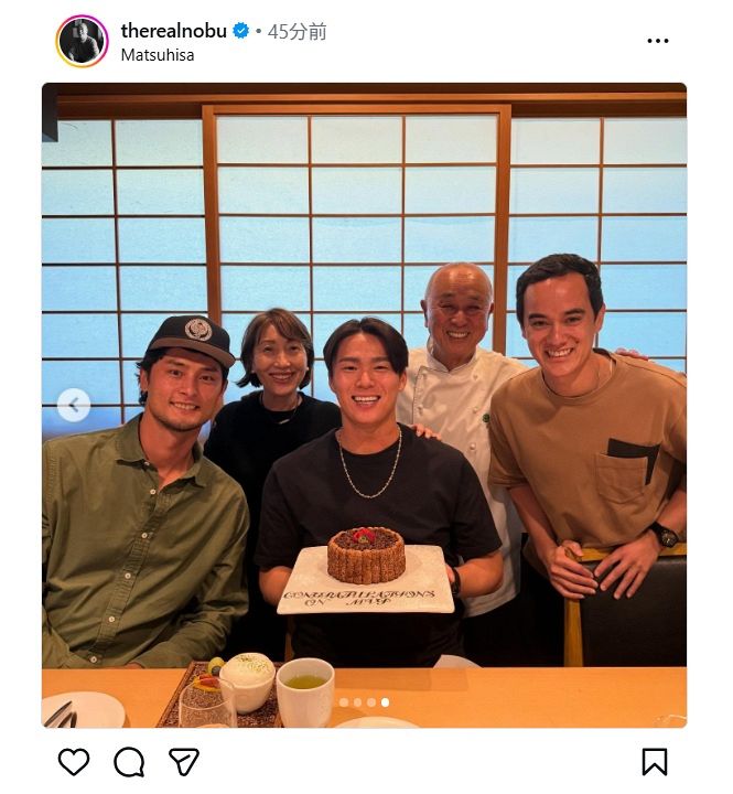◇ダルビッシュ有＆山本由伸ら豪華食事会ショット【実際の投稿】：中日