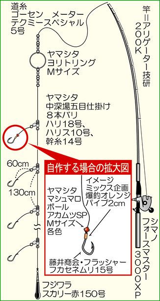 中深場五目で多種の餌を試してみた！ 鎌倉市腰越港「秋田屋」から出船