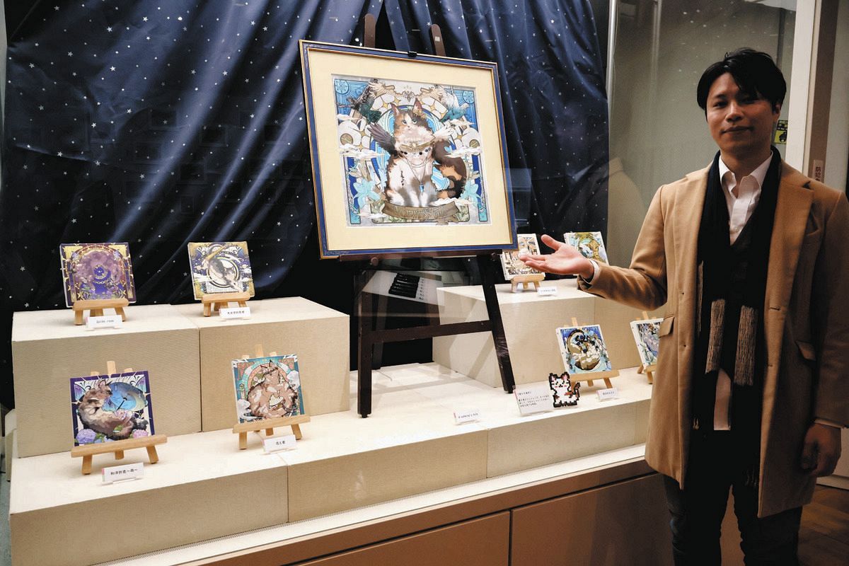 推し猫見つけて」ミュシャのスタイル取り入れた「魅惑のにゃんこ展 