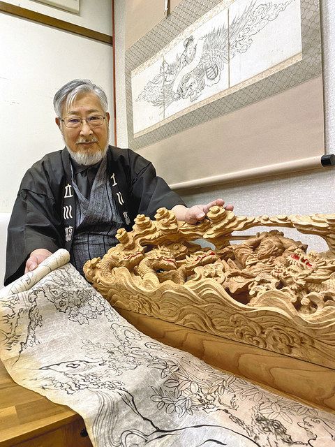 山車に魅せられて＞ 半田・亀崎地区 彫刻物語とともに修復 ：中