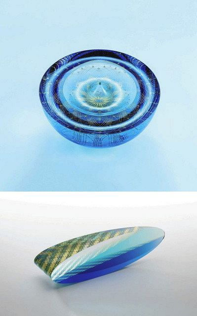 ⭐️ガラス工芸⭐️デカンタ⭐️金箔⭐️ガラス作家もの⭐️ 東洋佐々木ガラス お皿 金箔鉢 日本製 43220G ( 中鉢 鉢 器 碗 抹茶碗